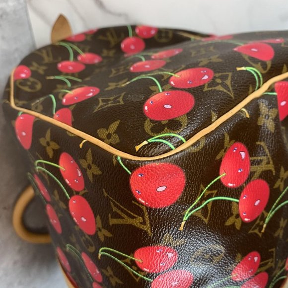 βSOLDβ π Louis Vuitton Cherry Keepall 45 Cerises Weekend Monogram bag Murakami - Picture 14 of 16